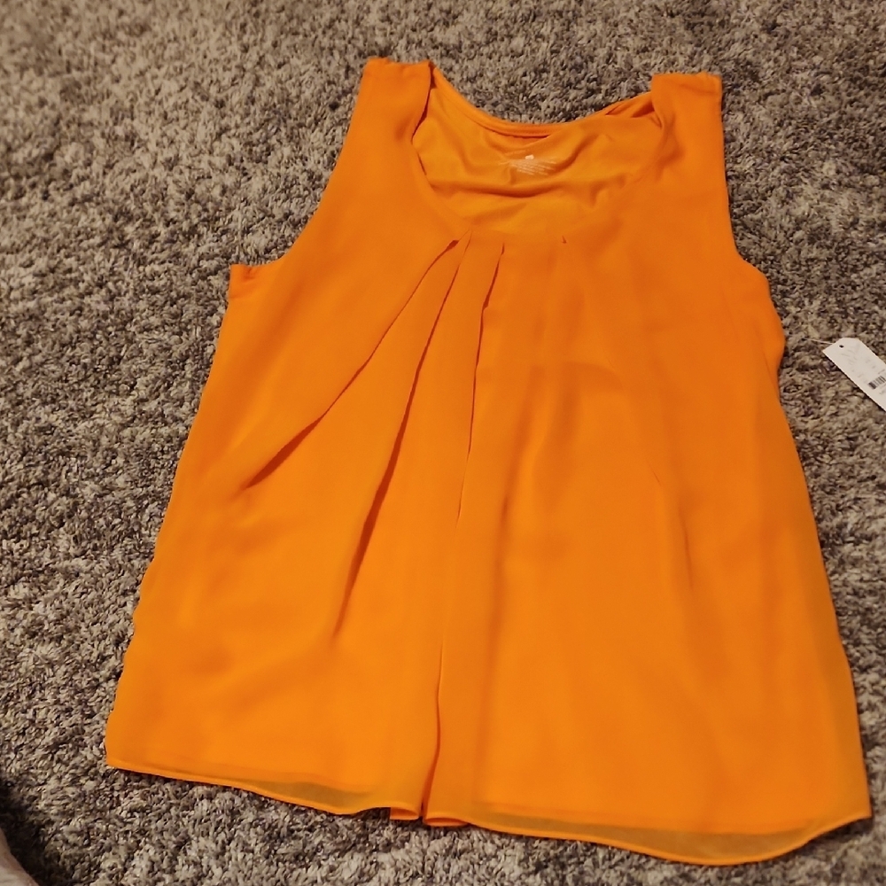 Women's Orange Sleeveless Top